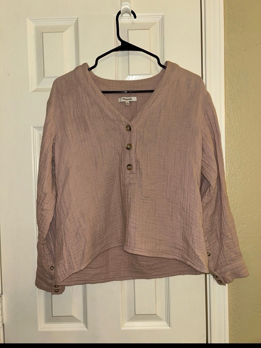 NWOT Madewell Lightspun Evert Top Women’s XS in Wisteria Dove